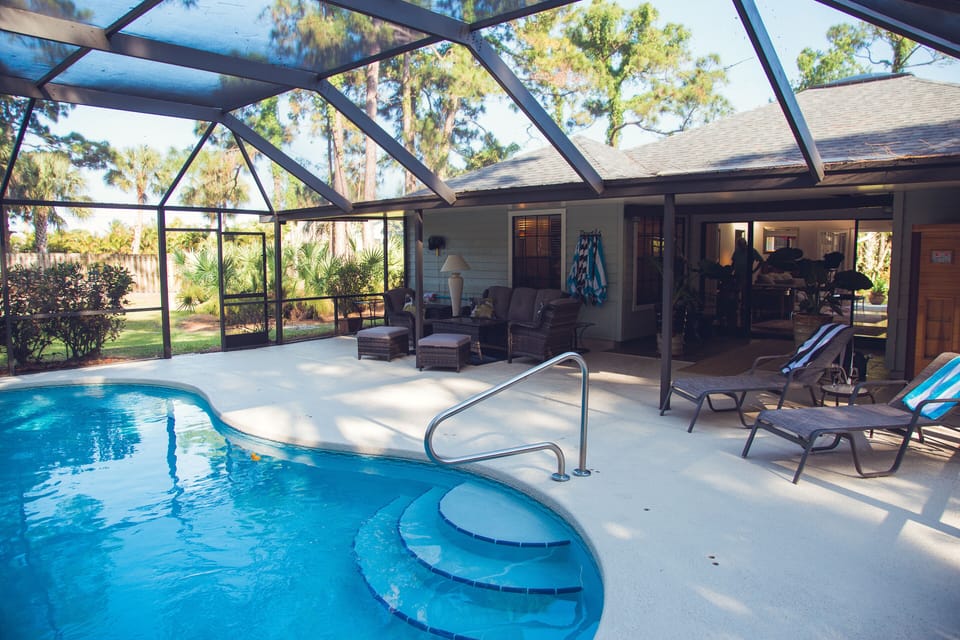 Poolside view. 