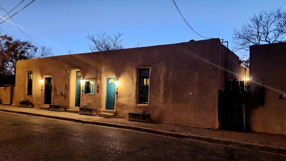 Entrance at night