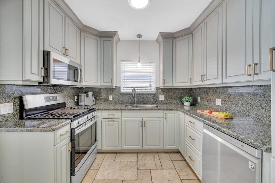 Prepare sumptuous meals from the fully equipped kitchen.