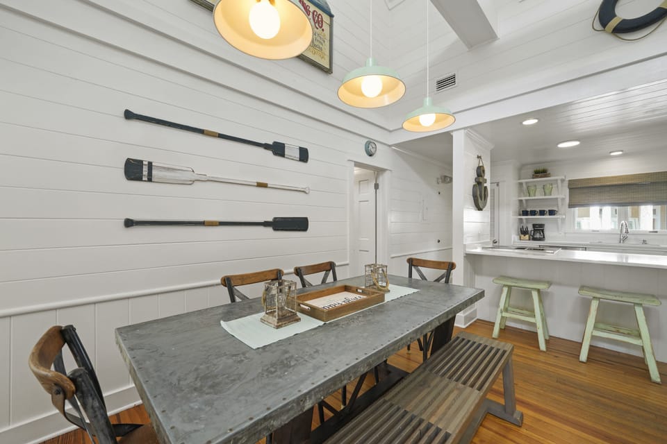 DINING AREA COMFORTABLY SEATS 8