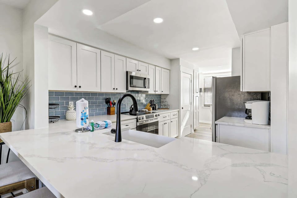 Newly Renovated open kitchen with granite countertops
