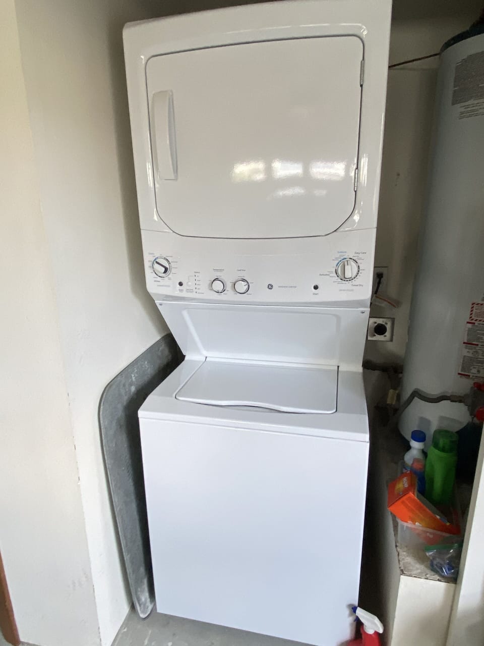 Laundry in the garage.