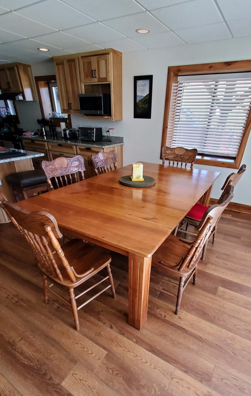 Dining Room Table adjacent to Epicurean Kitchen