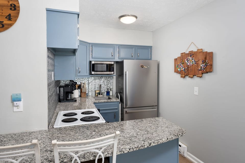 Clean and stocked kitchen