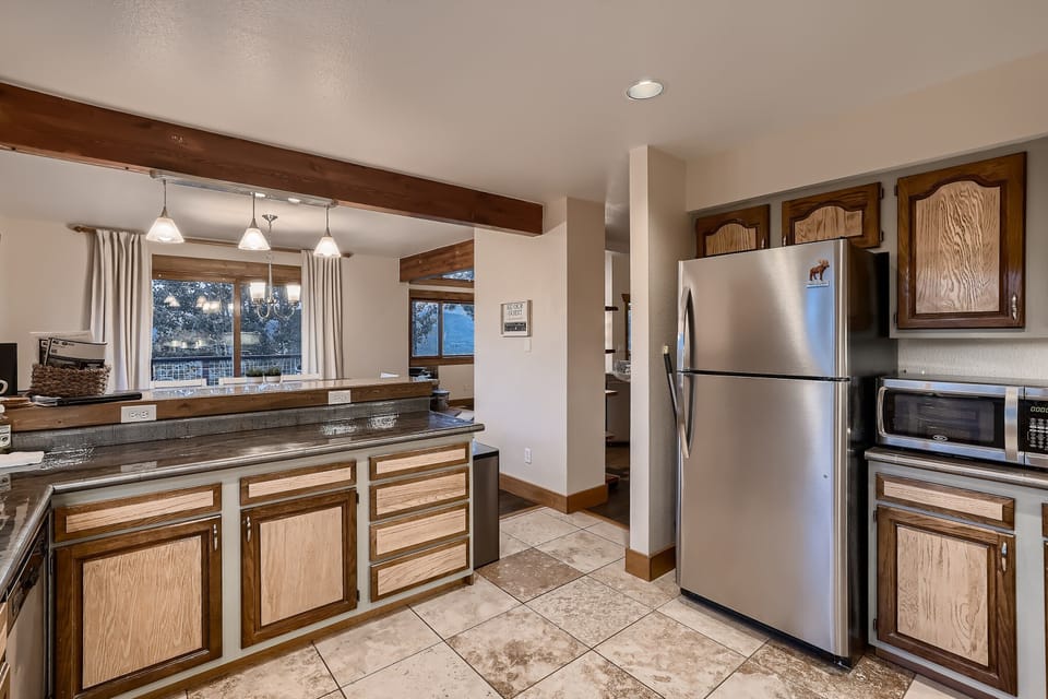 The kitchen is fully equipped with everything you might need for a home away from home!