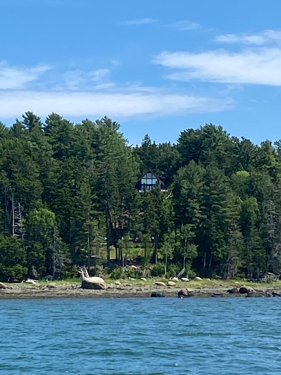 The house from the water.