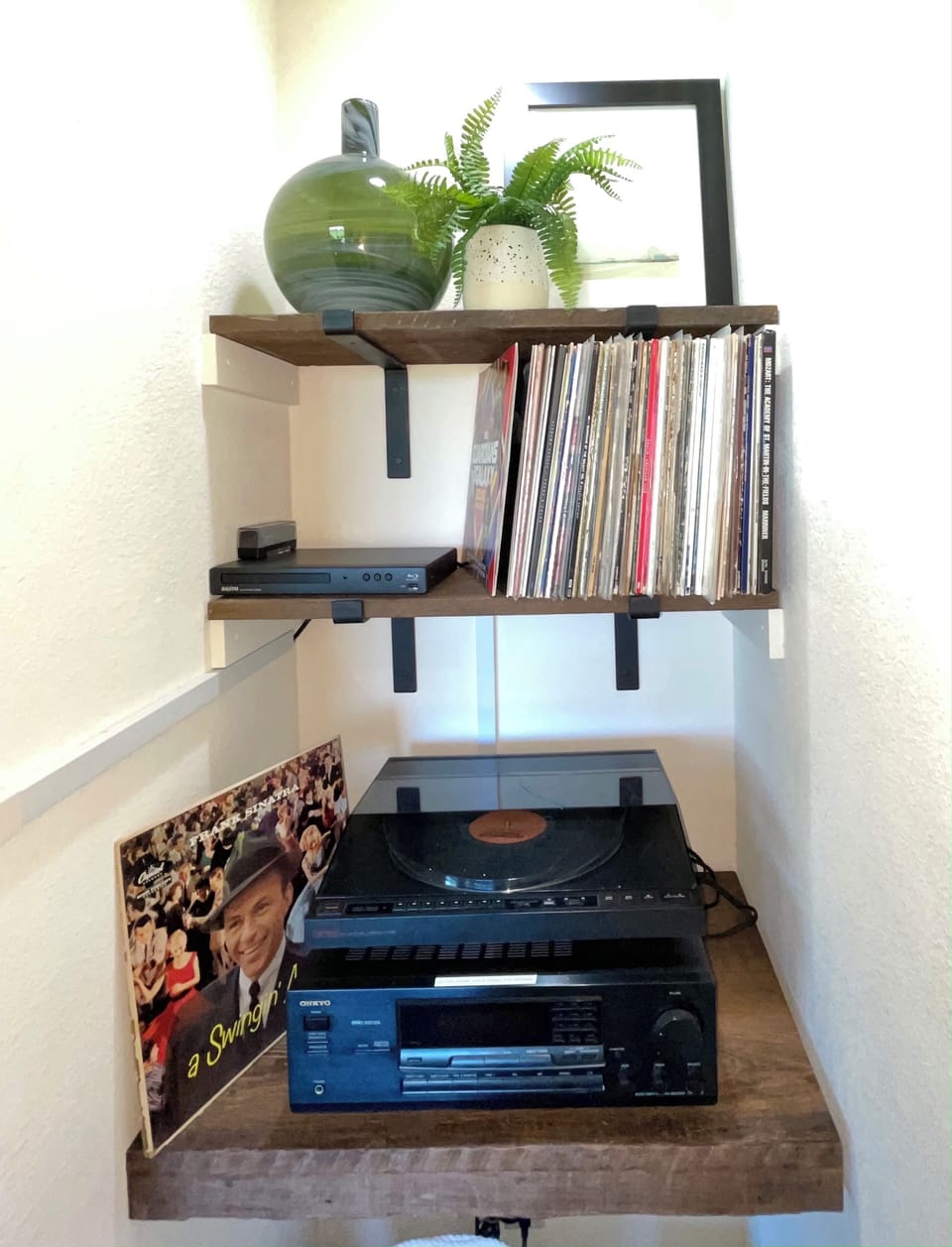 Enjoy playing some vinyl on our record player or you can plug in your iPhone!