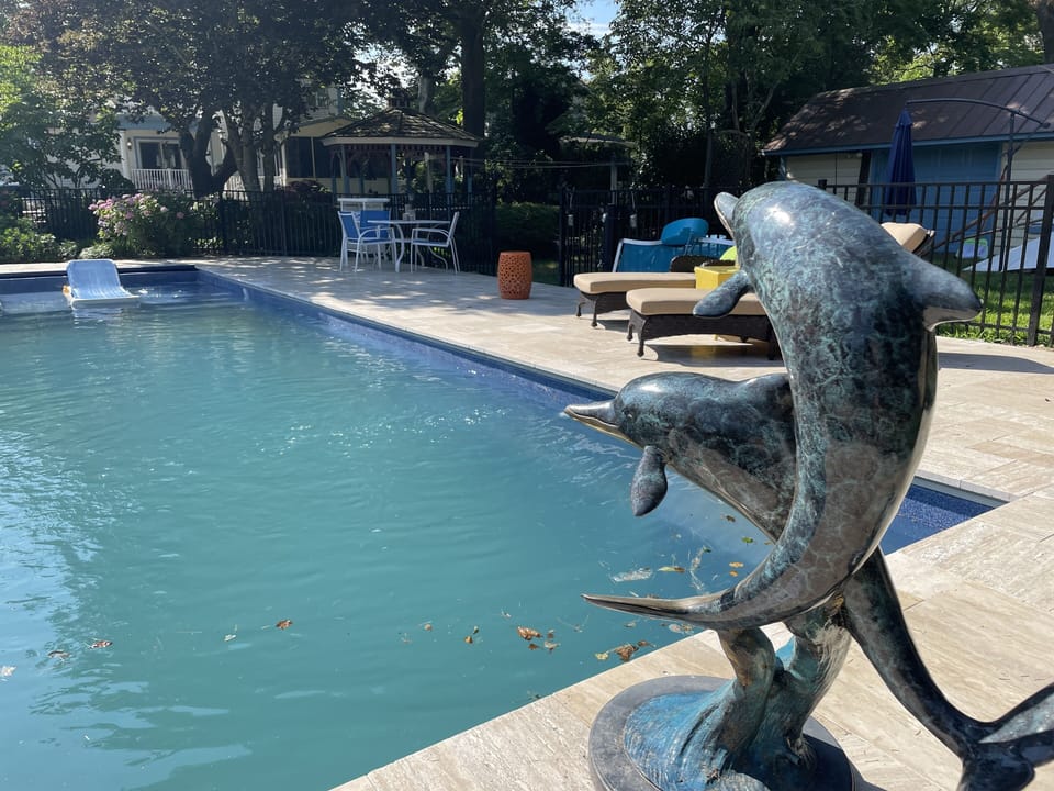 Baja Shelf (great for little ones) and deck fountains for total relaxation 