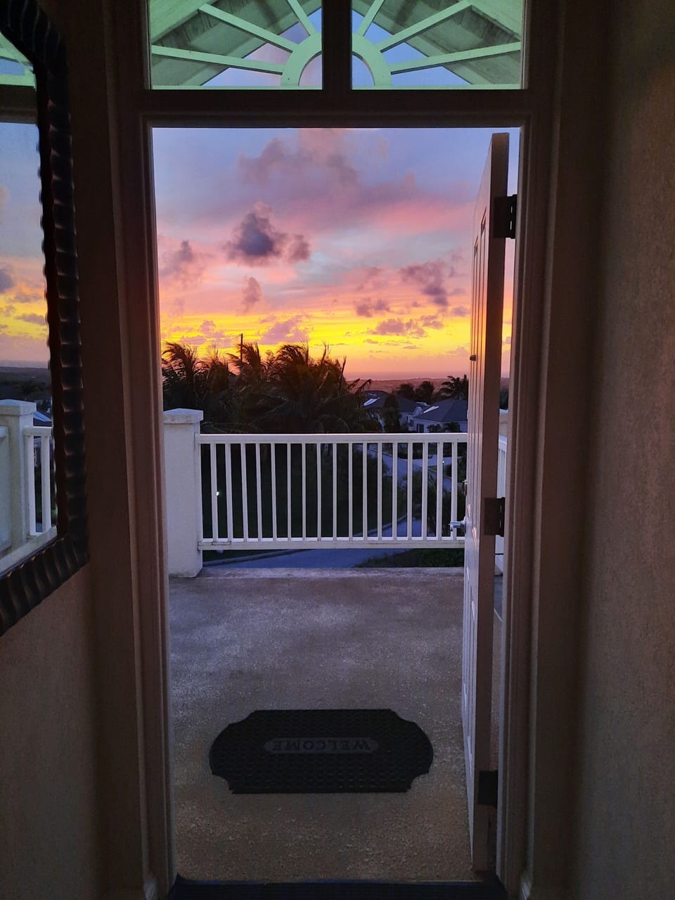 Sunset view from the front door.