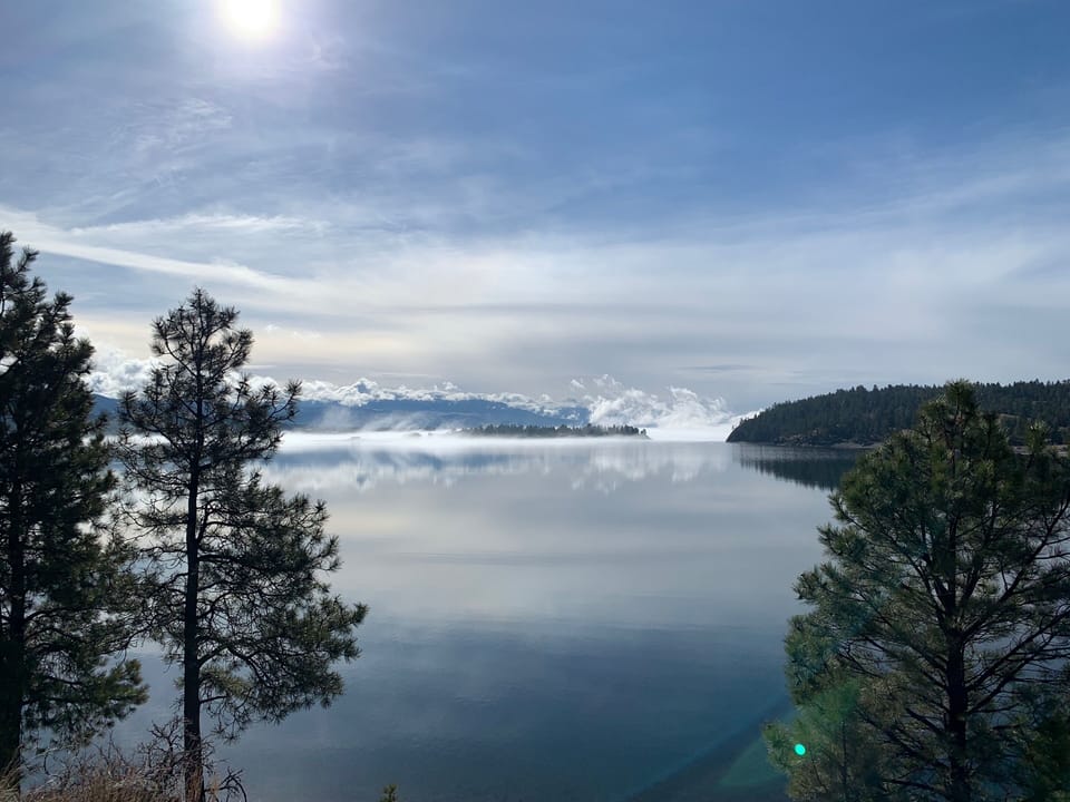 The start of a beautiful day as the fog rolls over Cemetery Island.
