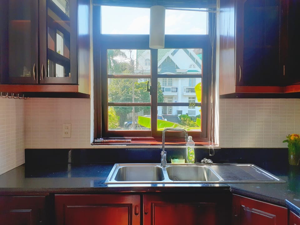 Sun Villa | Private kitchenette | Fridge, microwave, oven, stovetop