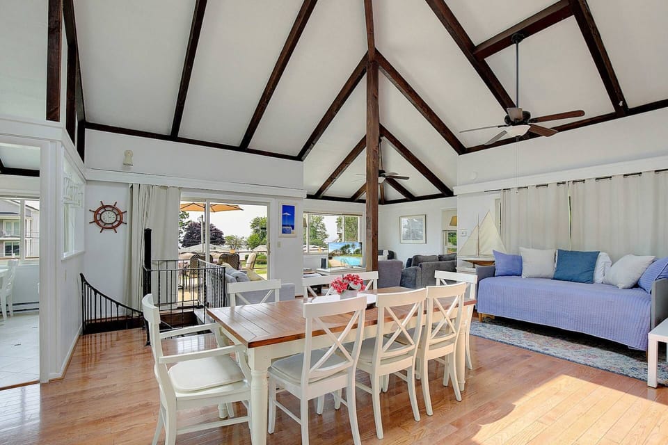 The dining table in the Great Room has seating for 8 and there is a Twin daybed for extra sleeping.
