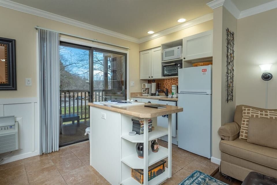 Kitchenette includes stovetop island counter