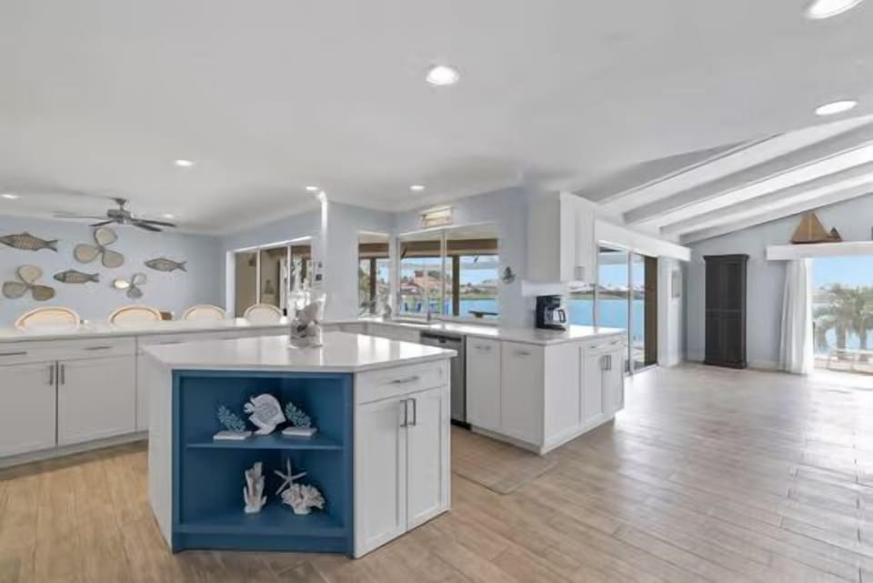 Huge kitchen with new cabinetry