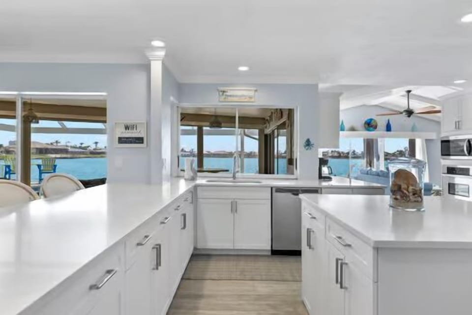 Huge kitchen with new cabinetry