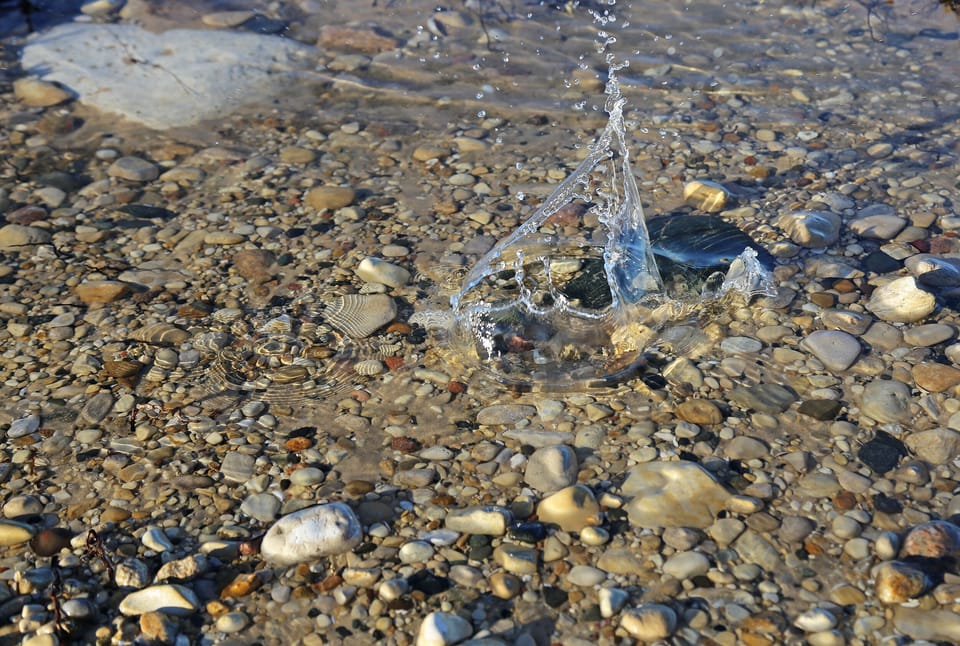 Stone skipping and rock hunting on Lake Michigan beaches.