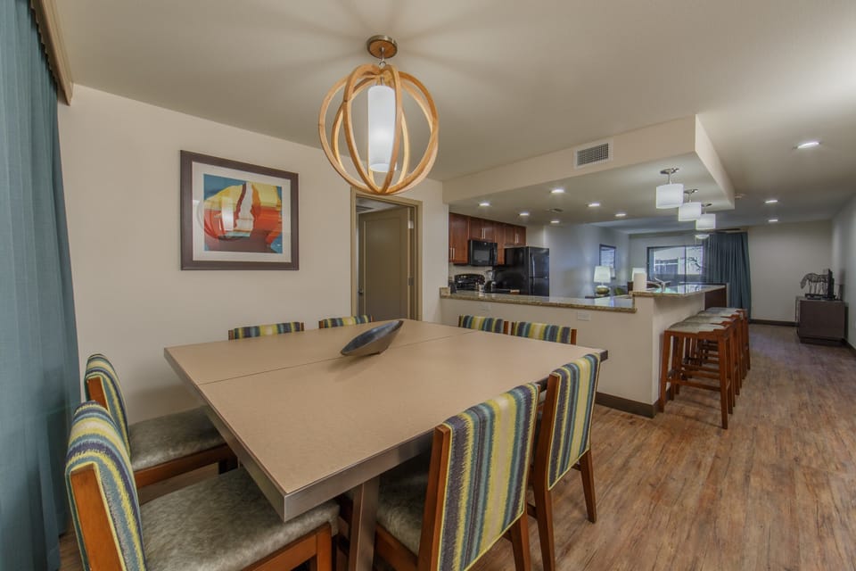 Share meals and laughs at the dining table.