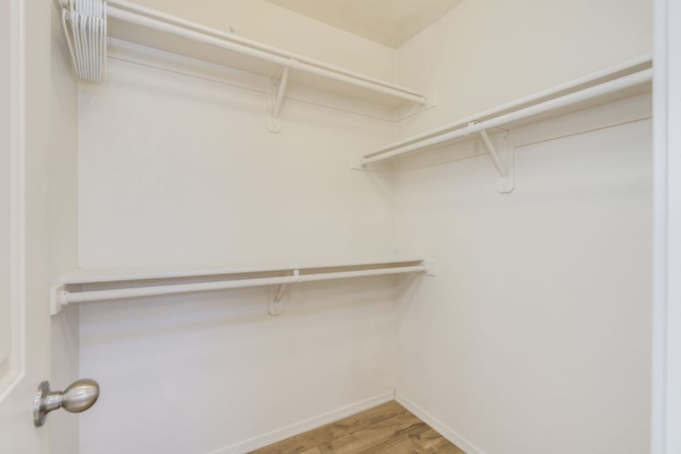 Walk in closet if you would like to unpack or are staying a while