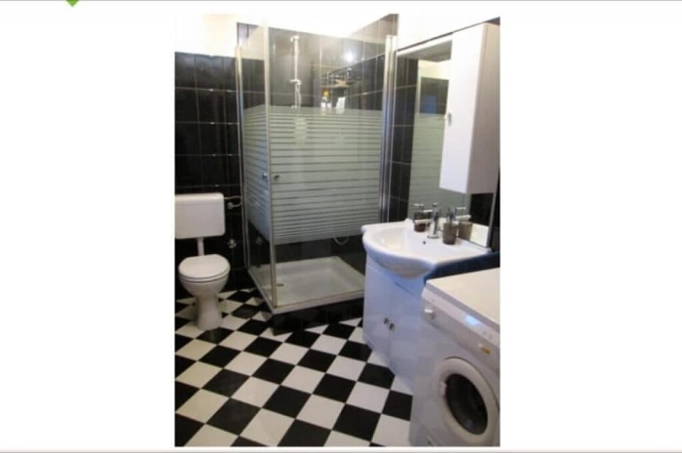 Apartment (Two Bedroom Apartment with Terrace) | Bathroom | Shower, hair dryer, towels