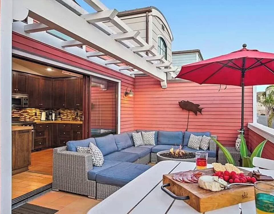 Enjoy your morning coffee on the large private deck just off the kitchen on the  main floor.