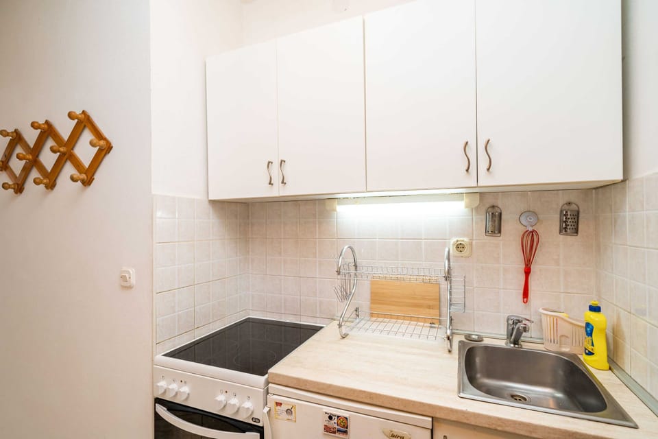 Apartment (One Bedroom Apartment) | Private kitchen | Fridge, stovetop, electric kettle, cookware/dishes/utensils