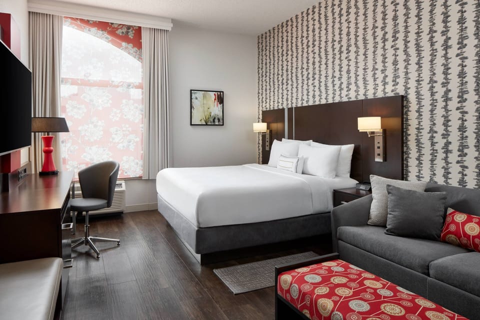 Room, 1 King Bed with Sofa bed | Premium bedding, pillowtop beds, in-room safe, desk