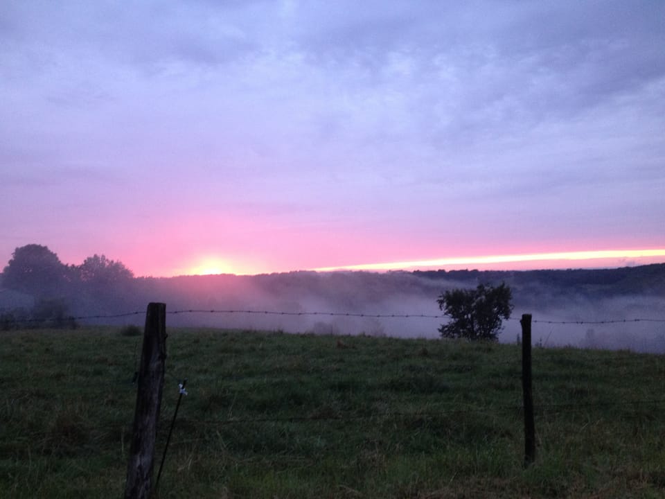 A summer sunset after the rains