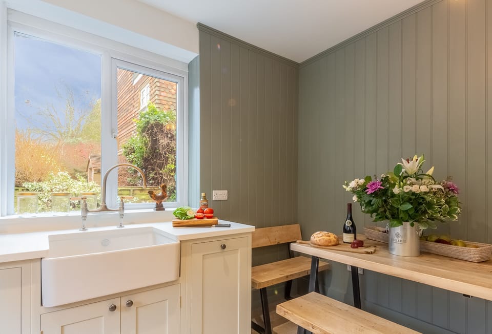 Ground floor: Kitchen with garden views