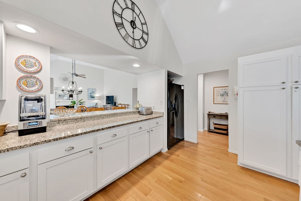 Custom cabinets with a pass through to the great room