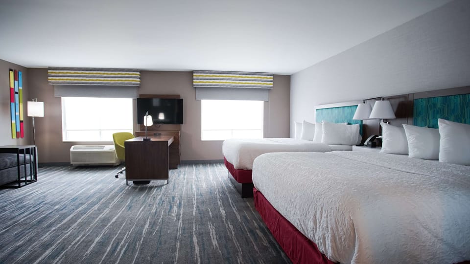 Studio, 2 Queen Beds, Non Smoking, Refrigerator & Microwave (Wet bar) | Free wired internet, bed sheets