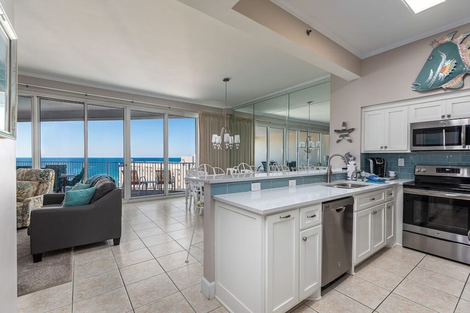 Enjoy Gulf Views From Kitchen