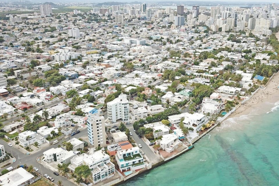 Nothing but beach - our house lower left corner 