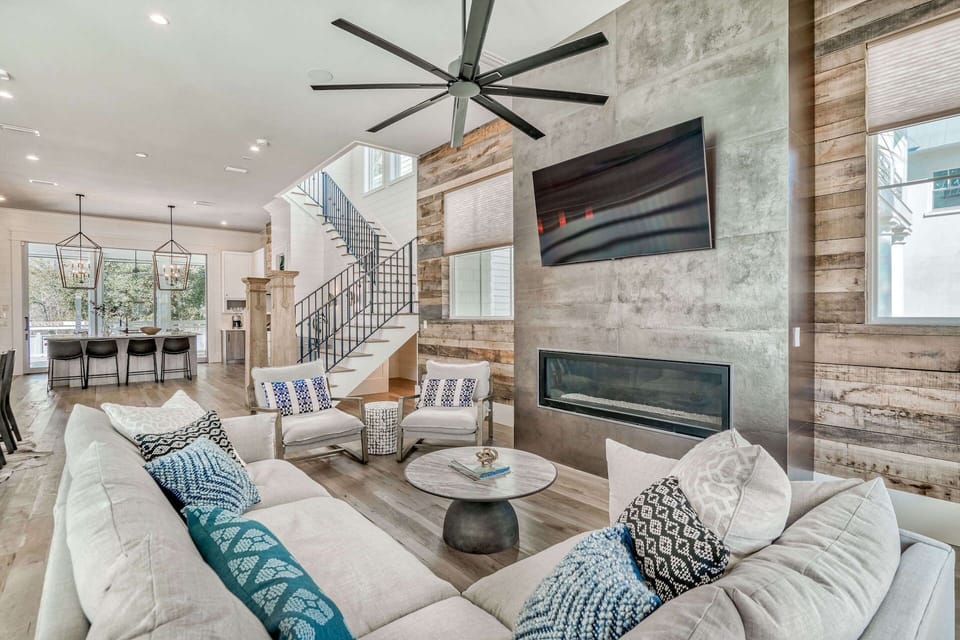 Smart TVs throughout the home. (fireplace unavailable)