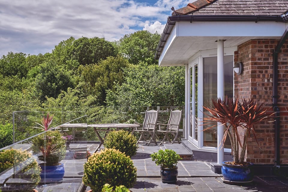 The sun terrace at Seaview, Anglesey