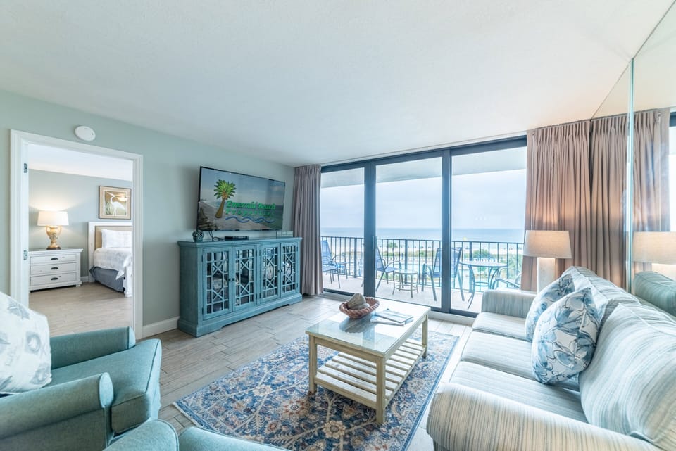 Welcome to Salty Sunsets Edgewater 303 Tower 1.
This 3 bedroom, 3 bathroom condo beachfront with mesmerizing views of the Emerald Coast!