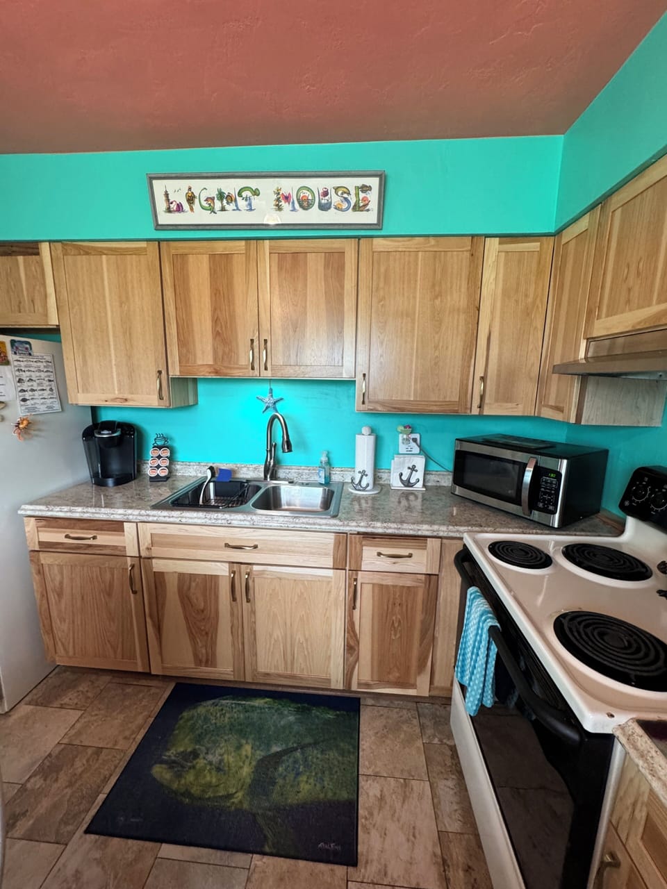 Beautiful remodeled kitchen Hickory wood cabinets my husband installed lovely