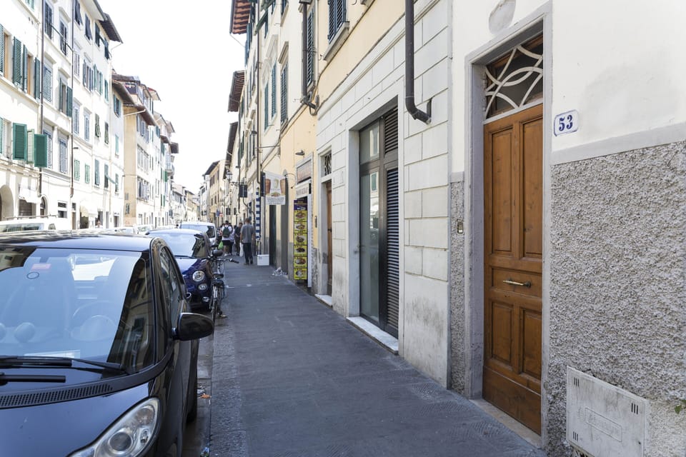 Front entrance at street .