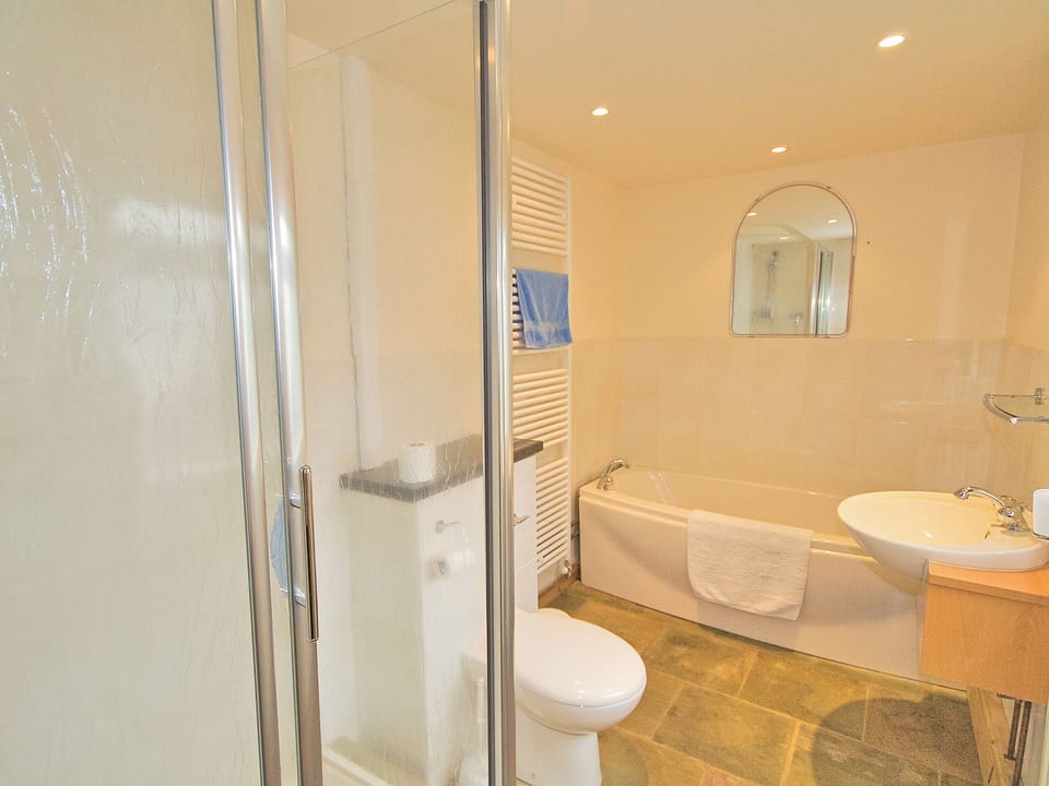 Hollybush Cottage bathroom | Hollybush Cottage, Denford, nr. Leek