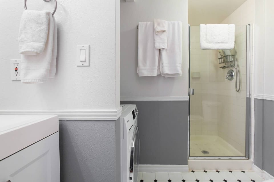 Bathroom #1 with an easy step in shower (washer/dryer has been REMOVED)