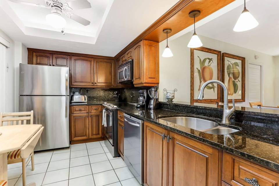Stainless appliances.