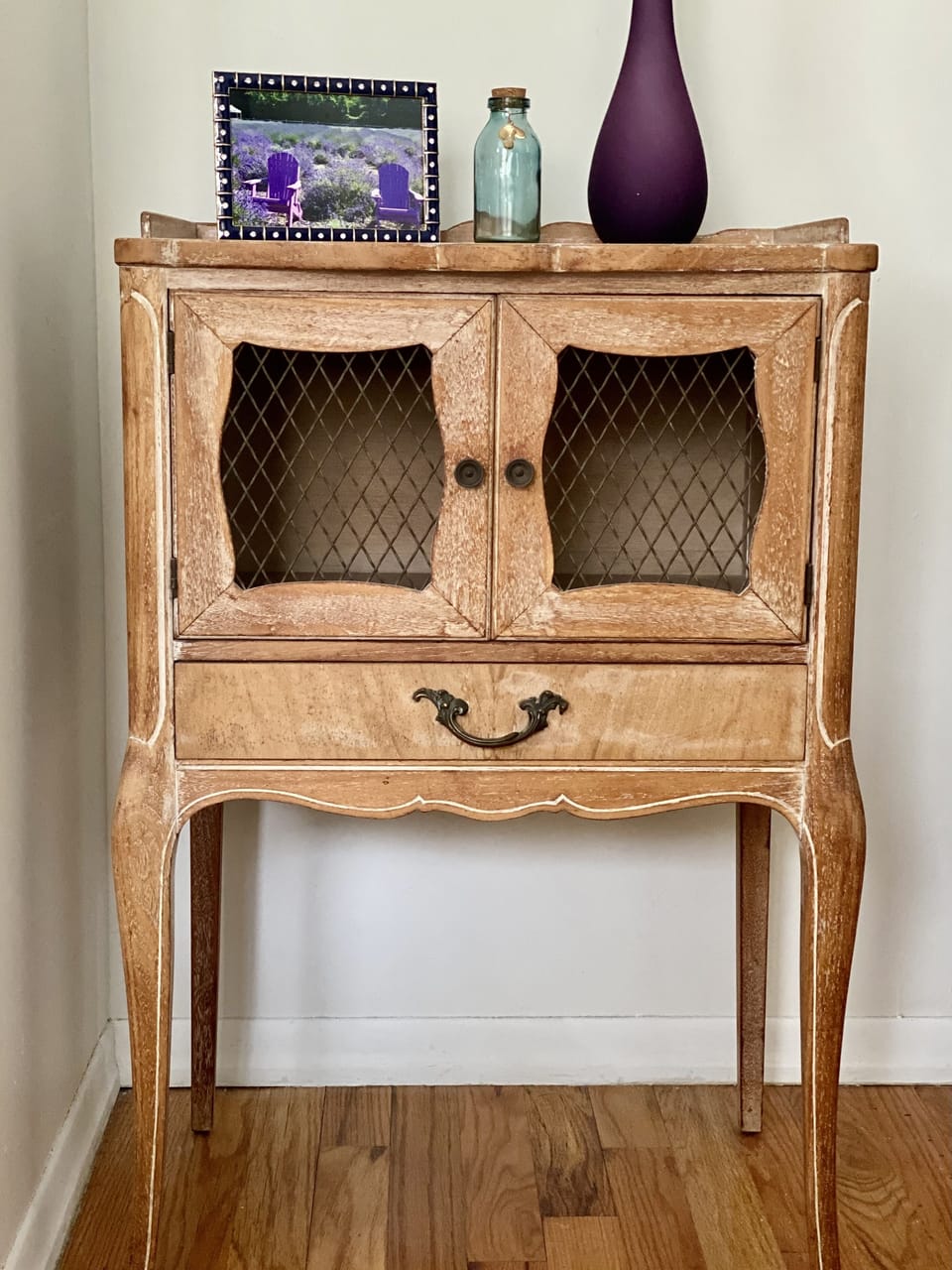 Primary antique table. This little table is part of our homes unique collection.