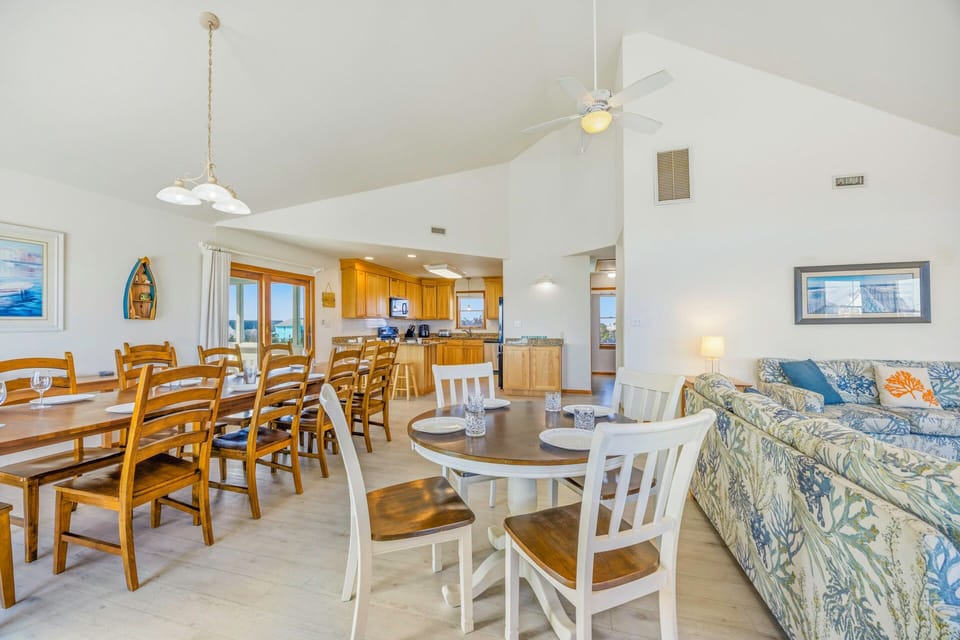 Gather around spacious dining areas where you'll share memorable meals together, with an open kitchen perfect for group cooking adventures.