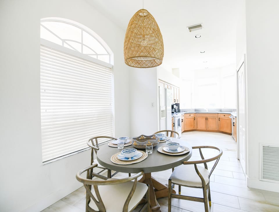Casual eat-in kitchen dining table for 4 is perfect for a kid's table