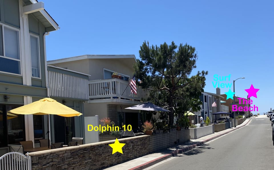 Dolphin 10 is 5 Houses from Surf VIew
