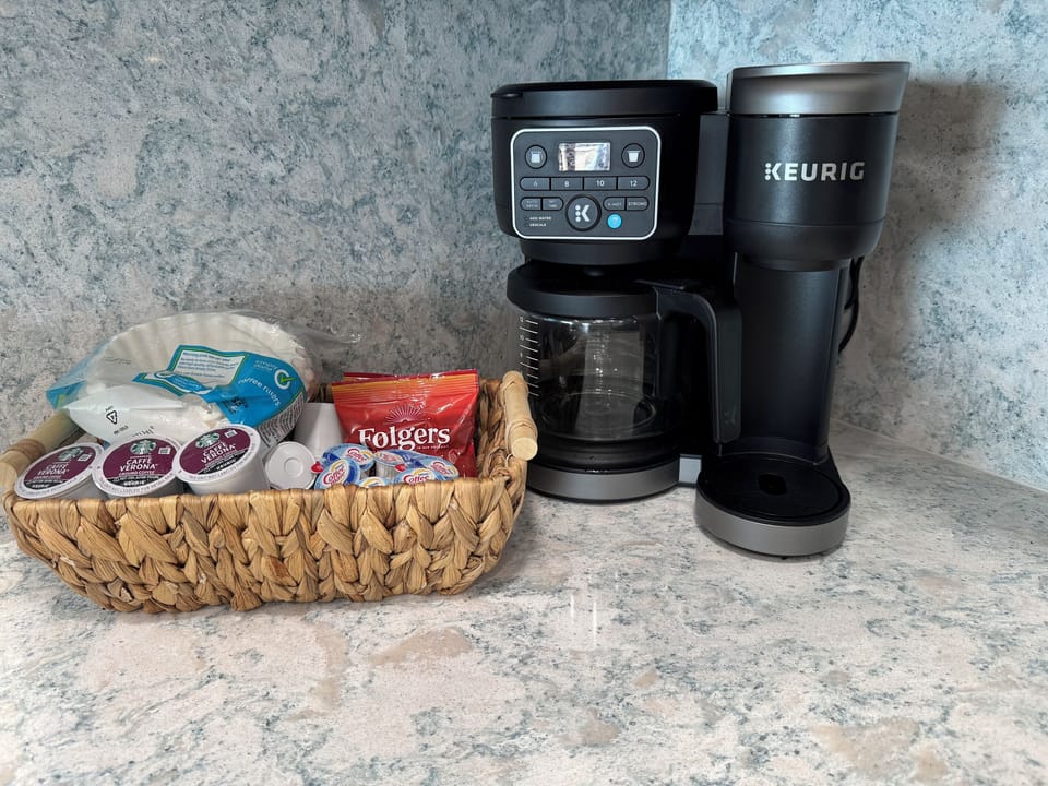 Keurig Duo in Each Surf View Unit: Brew K-Cups or a Full Pot of Coffee.