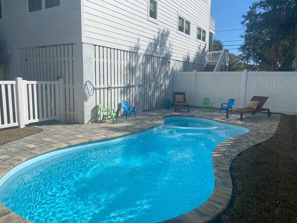 Private heated pool and spa