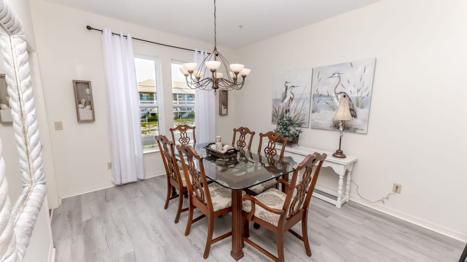 Dining Room overlooks the Santa Rosa Sound, also private balcony for sunsets.