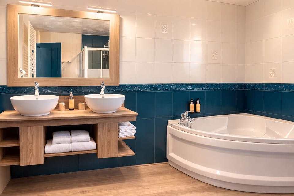 Family Room | Bathroom | Free toiletries, hair dryer, towels, soap