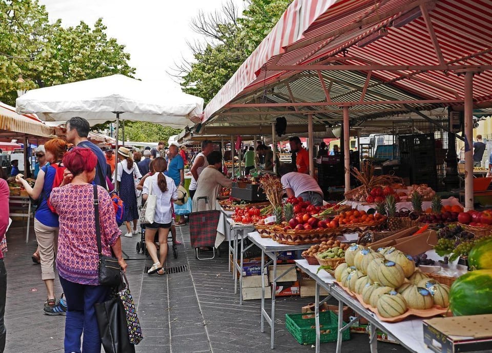 Famous nearby Cours Saleya market 