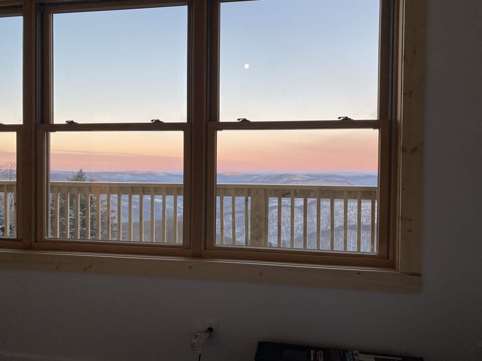 beautiful western morning views from the master bedroom!  Mountain magic!